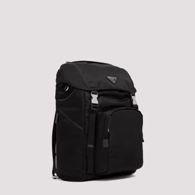 Prada Structured Backpack - 27cm X 45cm X 17cm In Black