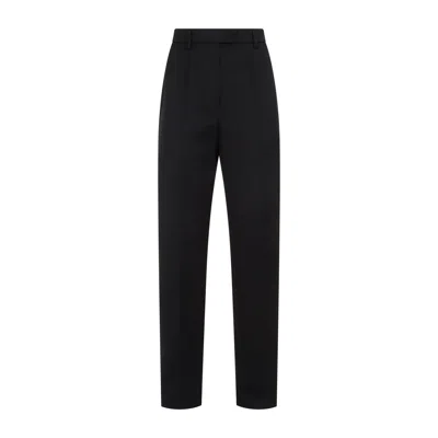 Prada Tailored Wool Pants In Black