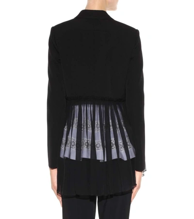 Shop Givenchy Wool Jacket With Silk In Llack