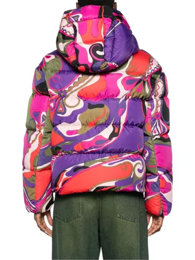 Pucci Abstract-print Puffer Jacket Clothing In Multi