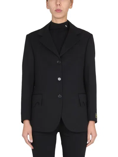 Raf Simons Single-breasted Jacket In Black