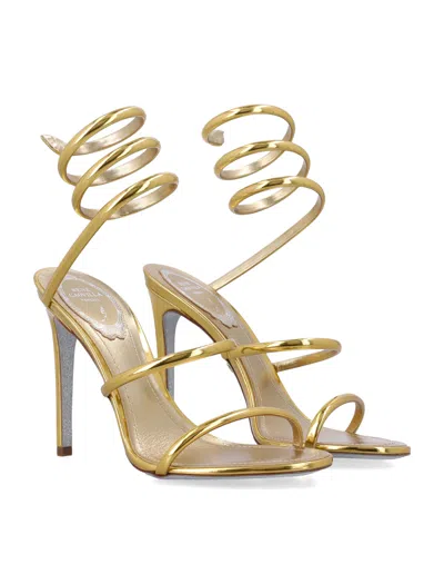 René Caovilla Heeled Sandals Rene Caovilla Woman Color Gold In Grey