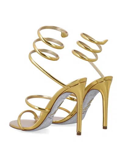 René Caovilla Heeled Sandals Rene Caovilla Woman Color Gold In Grey