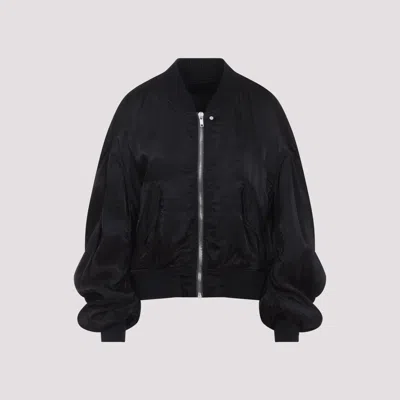 Rick Owens Secchia Oversized Flight Jacket In Black