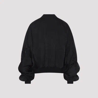Rick Owens Secchia Oversized Flight Jacket In Black