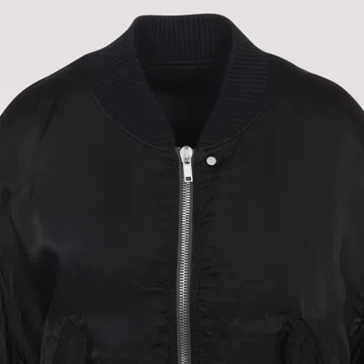 Rick Owens Secchia Oversized Flight Jacket In Black