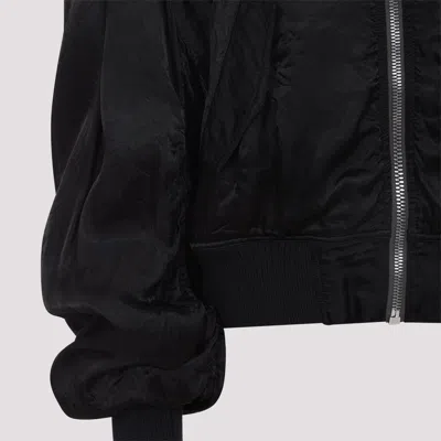 Rick Owens Secchia Oversized Flight Jacket In Black