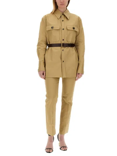 Saint Laurent Drill Pants In Green