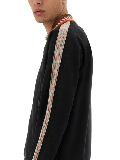 Sasquatchfabrix Black Striped Detail Lightweight Jacket In Green