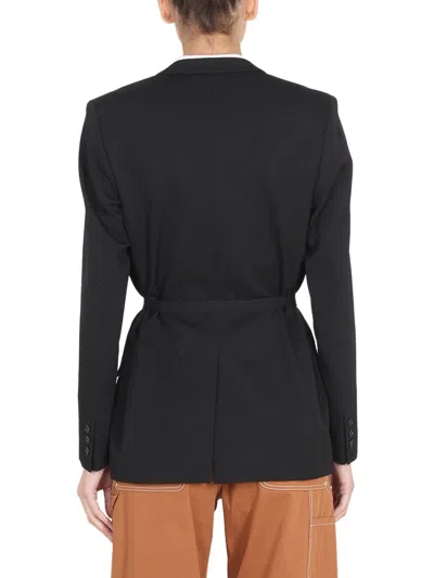 Stella Mccartney Single-breasted Belted Blazer In Black