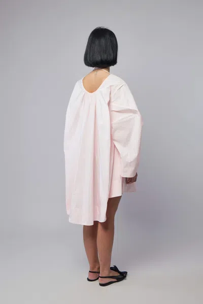Jacquemus Paysan Oversized Cotton-blend Mini Dress In Pink