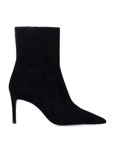 Stuart Weitzman Stuart Power Suede Ankle Boot In Black