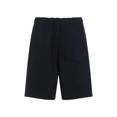 Studio Nicholson Ikria Patch Pocket Drawstring Short In Blue