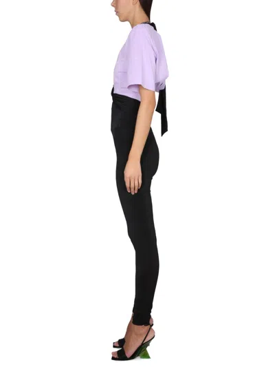 Attico Women Black Stretch Polyester Ruby Pant, 28 Luxury Pants For Women Darveys In Black