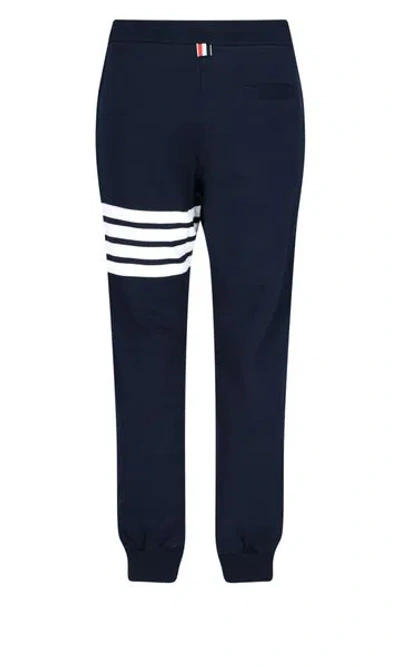 Thom Browne Classic Loopback 4-bar Track Pants In Blue