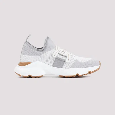 Tod's Womens White Sport Run 54c Calzino Logo-embellished Mesh Low-top Trainers Eur 40 / 7 Uk