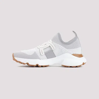 Tod's Womens White Sport Run 54c Calzino Logo-embellished Mesh Low-top Trainers Eur 40 / 7 Uk