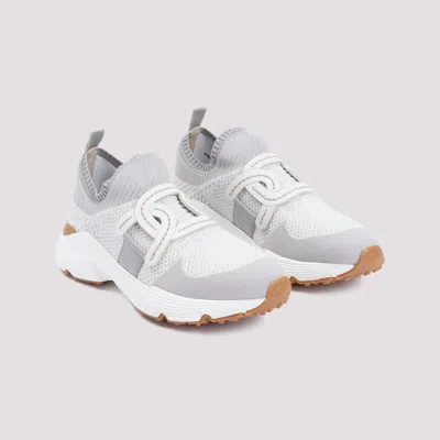 Tod's Womens White Sport Run 54c Calzino Logo-embellished Mesh Low-top Trainers Eur 40 / 7 Uk