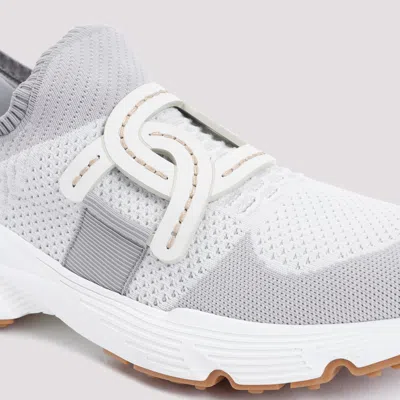 Tod's Womens White Sport Run 54c Calzino Logo-embellished Mesh Low-top Trainers Eur 40 / 7 Uk