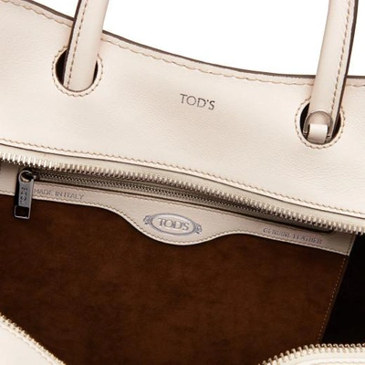 Shop Tod's Sella Bag Medium In Grey