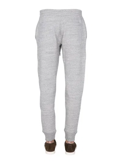 Tom Ford Heathered Grey Jogging Pants In Neutral