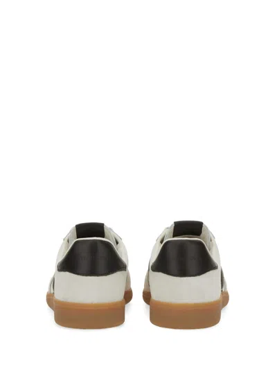 Tom Ford Low-top Calf Leather Sneakers With Contrasting Black Details In White
