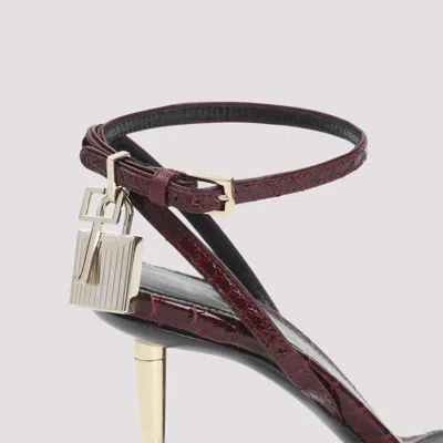 Tom Ford Padlock 90 Python Print Leather Sandals In Brown