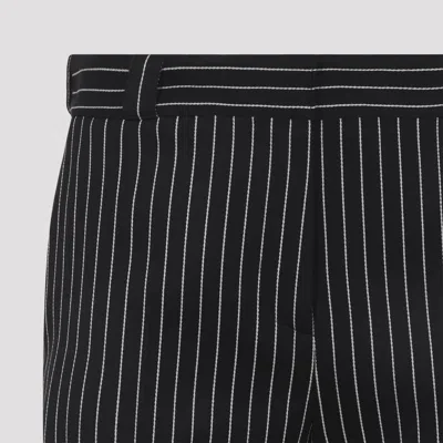 Tom Ford Women Navy Blue Wool Striped Trousers, 28 Luxury Pants For Women Darveys In Black