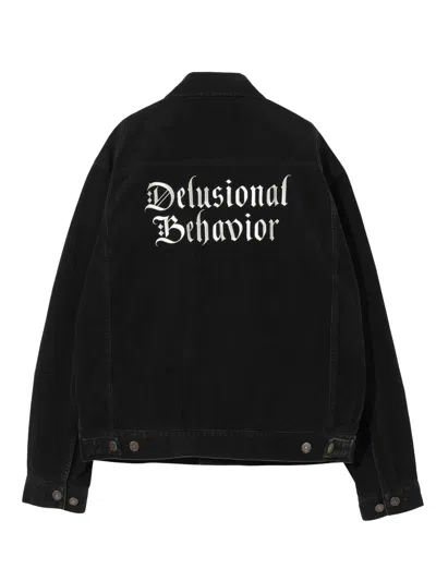 Undercover Front Button Fastening Coat With Multiple Pockets In Black