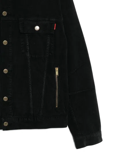 Undercover Front Button Fastening Coat With Multiple Pockets In Black