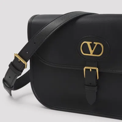Valentino Garavani Antibes Leather Crossbody Bag Adjustable Strap In Black