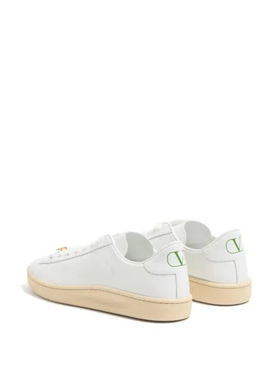 Valentino Garavani Premium Leather High-top Sneaker For Men In White