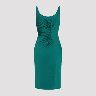 Versace Cocktail Dress Responsible Vicose Liquid Jersey In Green