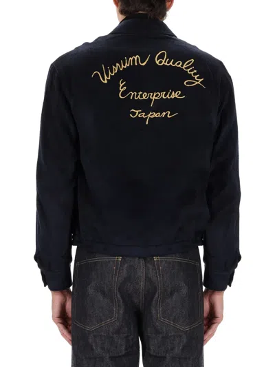 Visvim Embroidered Zip-up Jacket In Black