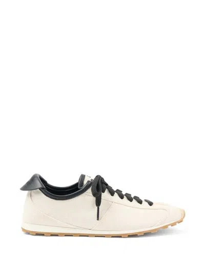 Jacquemus Les Tennis Leather-trimmed Canvas Sneakers In White