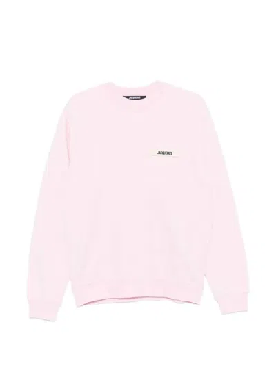 Jacquemus Pink Organic Cotton Fleece The Gros Grain Sweatshirt In Pink