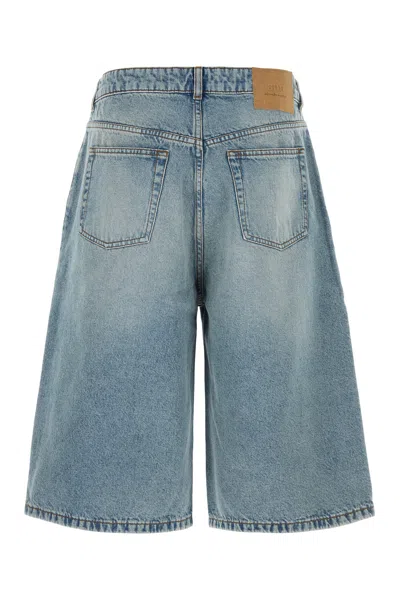 Ami Alexandre Mattiussi Large Fit Bermuda Shorts 14 Bleu Used In Blue