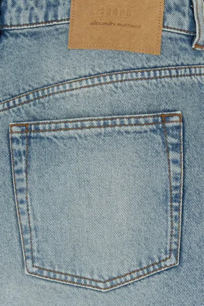 Ami Alexandre Mattiussi Large Fit Bermuda Shorts 14 Bleu Used In Blue