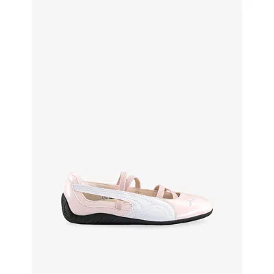 Puma Speedcat Cut-out Ballet Flats In Pink