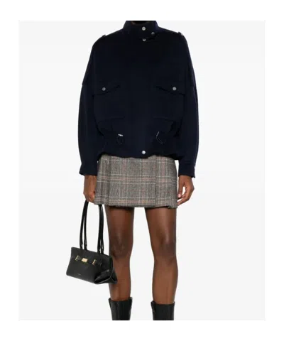 Pinko Flap-pocket Button-fastening Jacket In Blue