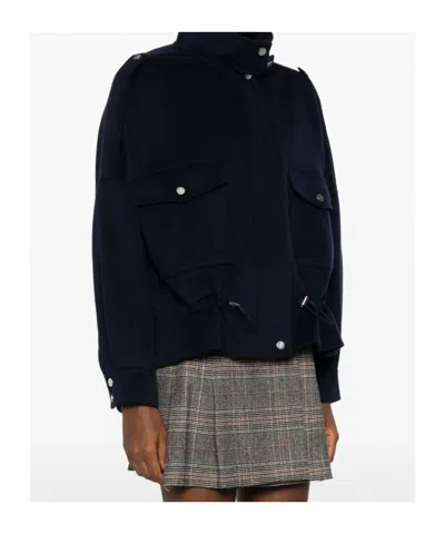 Pinko Flap-pocket Button-fastening Jacket In Blue