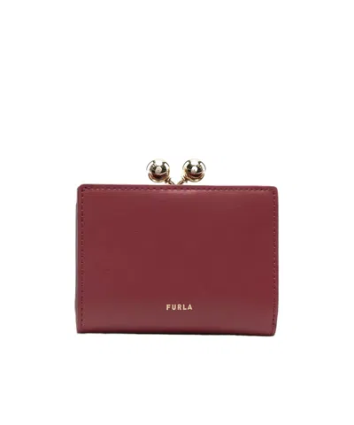 Furla Dots Small Compact Wallet In Red