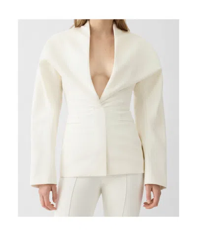 Jacquemus Shawl Blazer In White