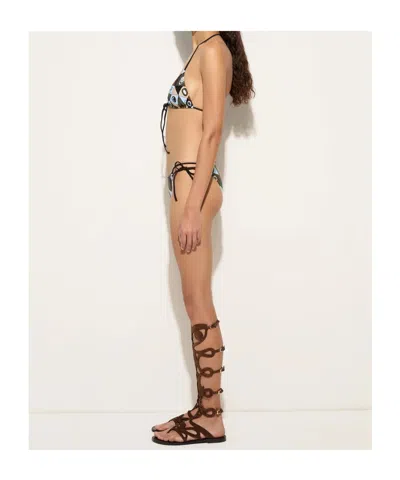 Pucci Occhi-print Triangle Bikini Top In Multi