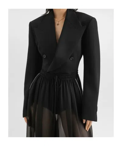 Dolce & Gabbana Dolce  Gabbana Double-breasted Structured Blazer In Black