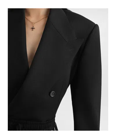 Dolce & Gabbana Dolce  Gabbana Double-breasted Structured Blazer In Black