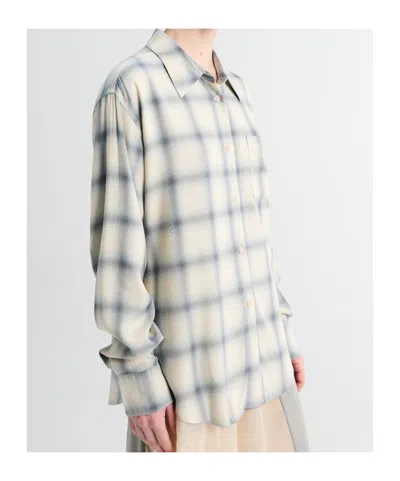 Our Legacy Forever Plaid-pattern Shirt In Gray