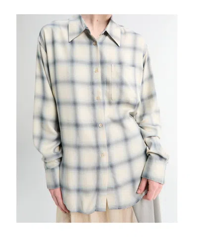 Our Legacy Forever Plaid-pattern Shirt In Gray