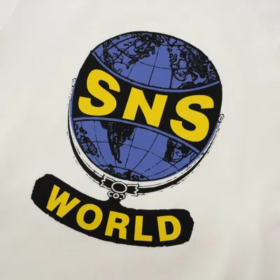 Sns Globe Tee In White