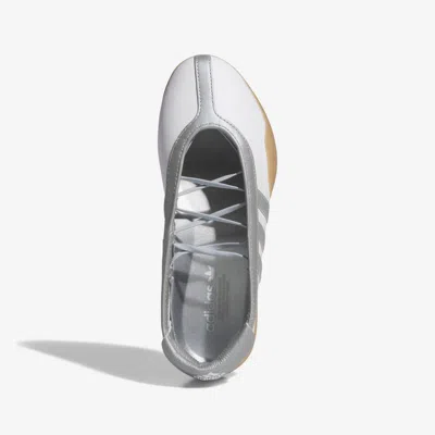 Adidas Originals Taekwondo Mei Ballet Metallic Leather-trimmed Leather Sneakers In Silver